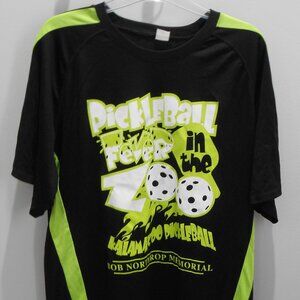 Pickleball Fever Black & Lime Green Kalamazoo Bob Northrop Memorial T-Shirt-XL